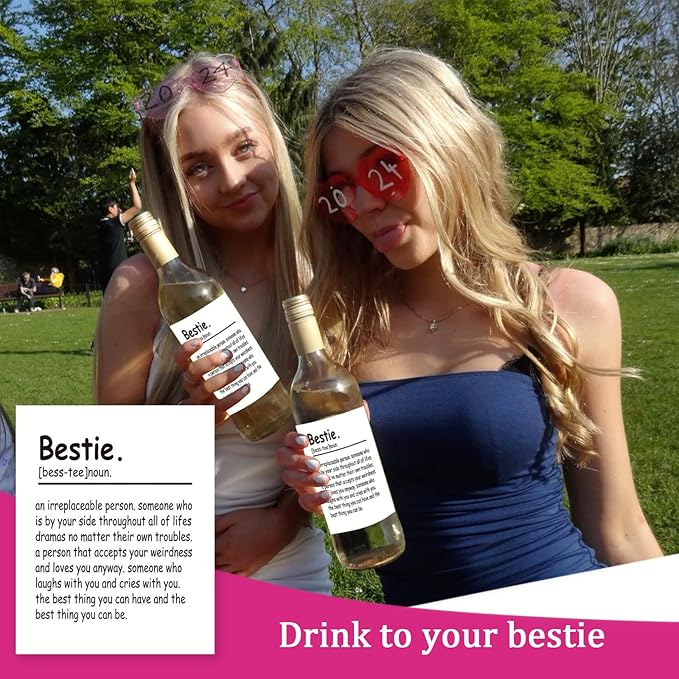 24Pcs friend's birthday part Birthday Gifts for Women Men Wine Labels, Happy Birthday Party Decorations Woman Man Wine Bottle Stickers, birthday Gifts for Women Wine Bottle Labels