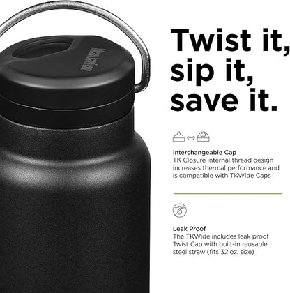 Klean Kanteen TKWide 32oz (w/Twist Cap) - Black