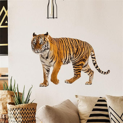Lifelike Tiger Wall Decal 3D Animals Wall Sticker Safari Wall Decor for Nursery Kid'sroom School Classroom Livingroom Bedroom Bathroom Decoration (Lifelike Tiger 6)