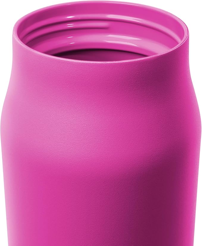 Simple Modern Water Bottle with Push Button Straw Lid | Ceramic-Lined Insulated Stainless Steel | Travel Water Bottles for Gym & Sports | Leak Proof | Mesa Signature Collection | 34oz, Berry