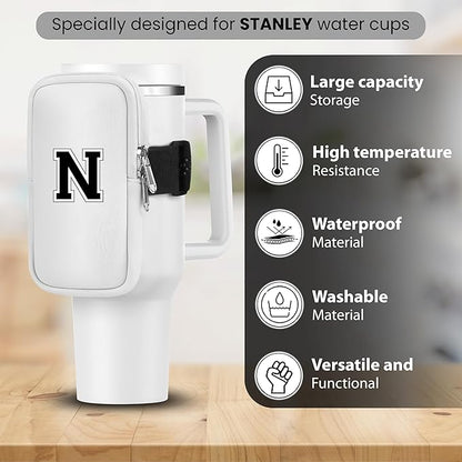 Mini Water Bottle Pouch for Stanley-Tumbler pouch with Zipper Pocket, Stanley pouch, Insulated Mug pouch, Tumbler carry holder pouch, Travel mug pouch | Waterproof