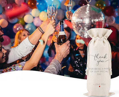 Grateful Wine Bag,Thank You Friend for the Gift,Party Thank You Favor,Family Holiday Gifts,Thank You Gifts for Colleagues,Employee,Family,Women,Social Workers,Bosses,1 Drawstring Gift Wine Bag,Q30