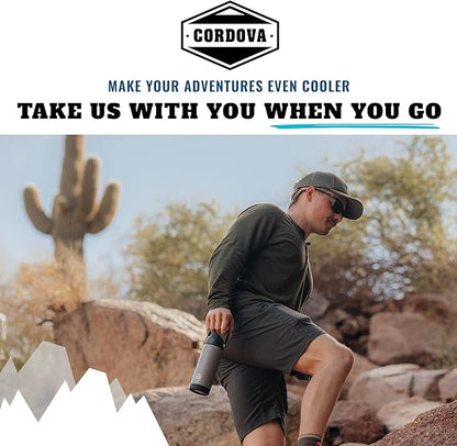 Cordova Outdoors Trailhead Class Water Bottle, Scree, 18 oz