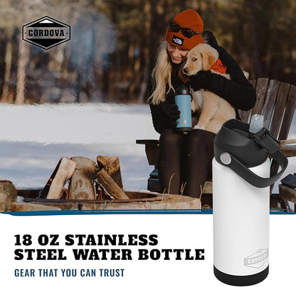 Cordova Outdoors Trailhead Class Water Bottle, Snowcap, 18 oz