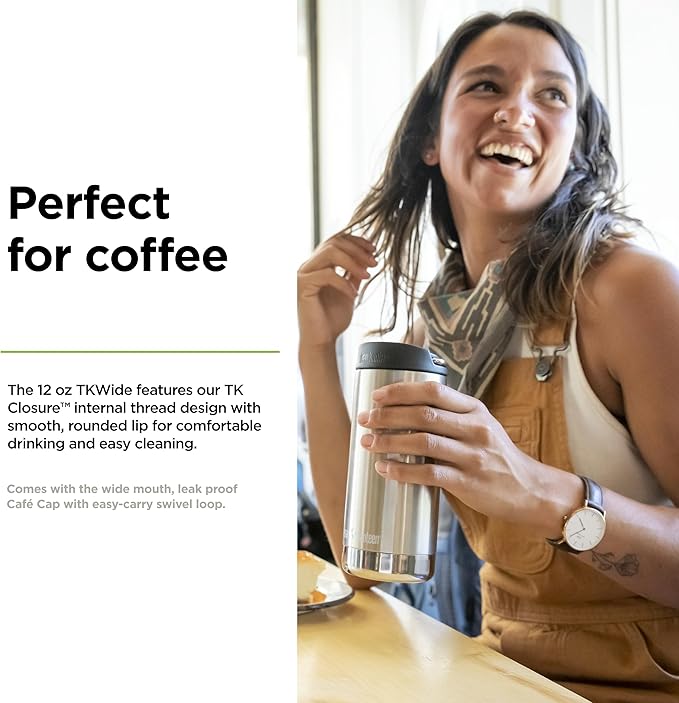 Klean Kanteen TK Wide 12 Oz Brushed Stainless