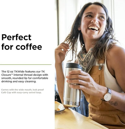 Klean Kanteen TK Wide 12 Oz Brushed Stainless