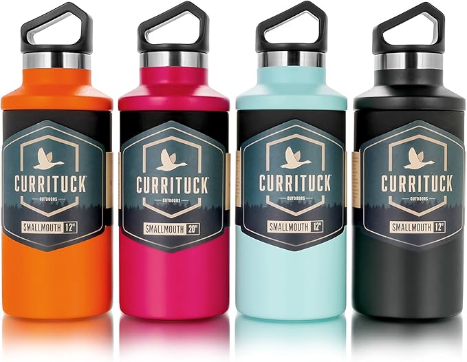 Camco Currituck Standard Mouth Raspberry Pink 12 oz. Water Bottle - BPA Free, Keeps Drink's Temperature For Hours, Great for Outdoor Activities (51936)