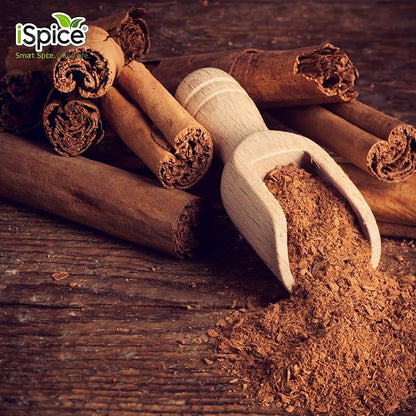 iSpice PREMIUM CINNAMON STICKS | Pure and Fresh | Essential Kitchen Spice | DELICIOUS- Free of ANY Artificial Colors | 3.6oz (96 gr)