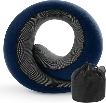 2024 New Memory Foam Travel Neck Pillow for Airplanes，Ultimate Comfort and Support, Ideal for Airplane and Car Travel ，Compact, Convenient, and Versatile Airplane Sleeping Pillow.