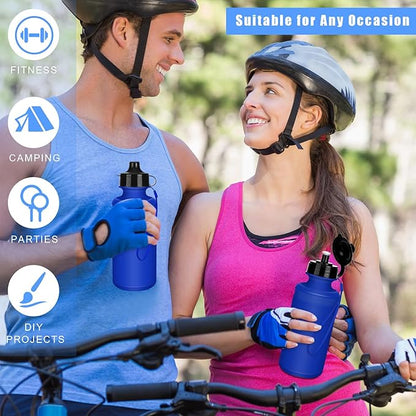 72 Pcs Sports Water Bottles Bulk 20 oz Plastic Water Bottles Reusable Squeeze Water Bottles Team Bottles with Pull Top Cap for Adults Kids Outdoor Cycling Fitness