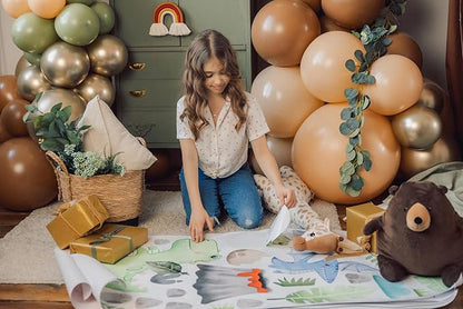 Large Dinosaur Wall Decals by Lipastick - 109 pcs Watercolour Dinosaur Kids Wall Stickers - Dinosaur Footprints Silhouettes Decals for Walls – Peel and Stick Decal for Kids Bedroom Nursery XXL Size