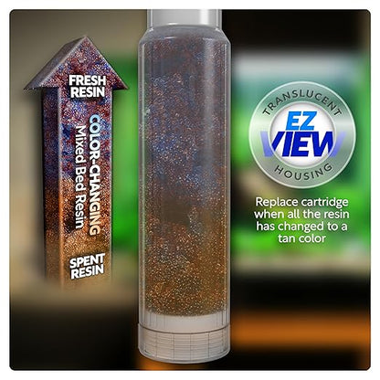 Aquatic Life DI Color Changing Mixed Bed Resin Water Filtration System, Single, Aquarium, Hydroponics