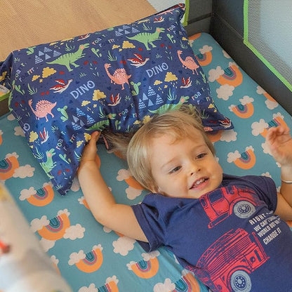 ALVABABY Toddler Pillowcases Fits 13 x 18 inch,12x 16inch Kids Sleep Pillow 2 Pack Cotton Baby Pillow Cover Envelope Children Pillowcases for Boys Girls Seaworld Dinosaur 2TPW12