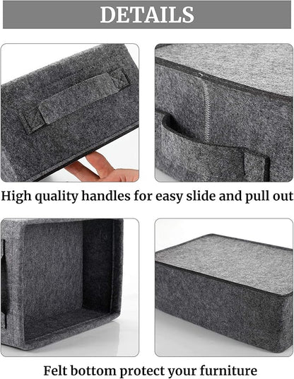 Small Storage Basket Modern Storage Baskets Felt Collapsible Baskets Storage Bins for Cellphone Earphone Chargers Cables Make Up Hair Supplies Fabric Drawers Storage Baskets Cute Storage Baskets