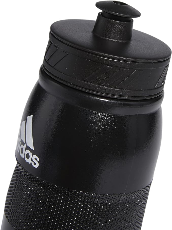 adidas unisex adult 750 Ml (28 Oz) Stadium Refillable Plastic sports water bottles, Black/White, One Size US