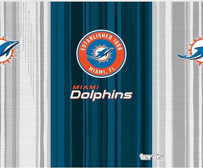 Tervis NFL Miami Dolphins-All in Water, 40oz Wide Mouth Bottle, Stainless Steel