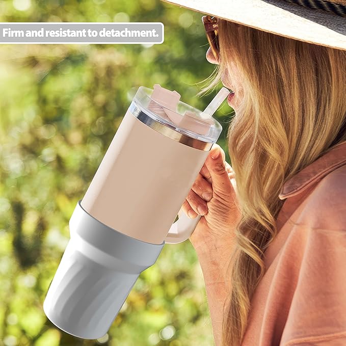 40oz Cup Accessories, Silicone Boot for 40oz Tumbler, Bottom Protector Cup Boot, Water Bottle Holder（silicone White）