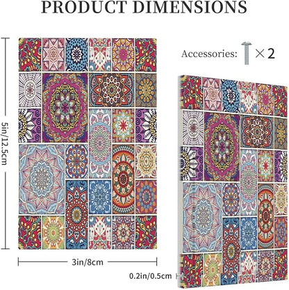 Morocco Talavera Mexican Tiles Printed Colroful Mandala 1 Gang Light Switch Covers No Device Wall Plate Decorative Blank Switchplate Electrical Faceplate for Kitchen Bathroom Bedroom Decor