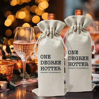 Graduation Gifts For Him Her Graduation Wine Gift Bag, For Students Masters Nurses College High Student Inspirational Graduation Farewell Gifts Drawstring Burlap Wine Bottle Bags