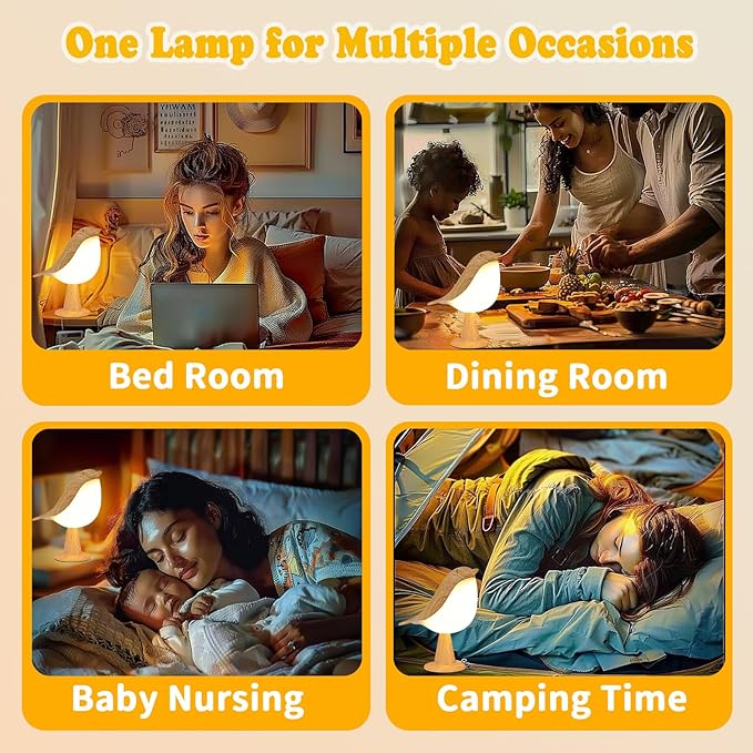 Modern Simple Magpie Led Desk Light Bedroom Study Bedside Lamp Living Room Decorate Touch Bird Floor Lamps Car Aromatherapy Lamp, Maple, brdLIT-shCO0126Luxe01