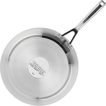 KitchenAid 3-Ply Base Stainless Steel Cookware Pots and Pans Set, 10 Piece, Brushed Stainless