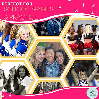 25 oz. Cheer Dance & Gymnastics Stainless Steel Water Bottle - Perfect Gifts for Cheerleaders, Dancers, Gymnasts & Coaches (Cheer Black)