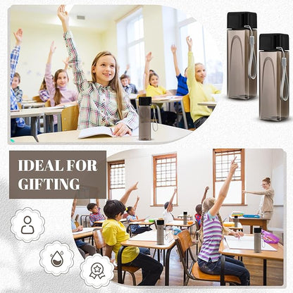 Mifoci 30 Pcs Water Bottle Bulk 17 oz Plastic Sports Water Bottles for Adults Reusable Leak Proof Portable Drink Bottles Large for Travel Camping Fitness Office(Black)