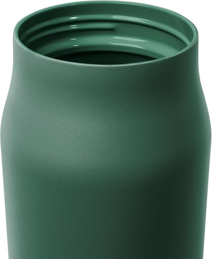 Simple Modern Water Bottle with Push Button Straw Lid | Ceramic-Lined Insulated Stainless Steel | Travel Water Bottles for Gym & Sports | Leak Proof | Mesa Signature Collection | 34oz, Forest