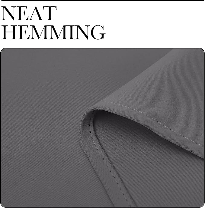 NICETOWN Grey Blackout Curtain Panels for Bedroom, 2 Panels, W29 x L40 inches, Grey, Thermal Insulated Grommet Top Blackout Kitchen Draperies and Drapes