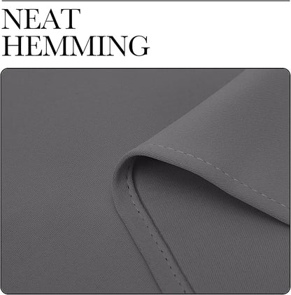 NICETOWN Grey Blackout Curtain Panels for Bedroom, 2 Panels, W29 x L40 inches, Grey, Thermal Insulated Grommet Top Blackout Kitchen Draperies and Drapes