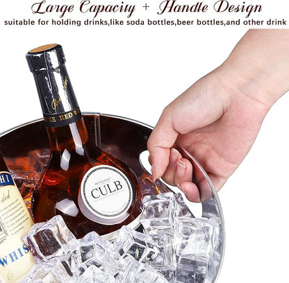 4 Pieces Galvanized Metal Drink Cooler Beverage Tubs Insulated Drink Tub with 4 Ice Scoop and 4 Stainless Steel Tongs 4 Gallons Beverage Ice Tubs for Summer Parties