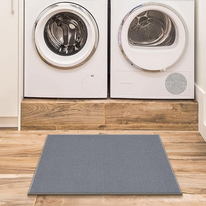 Machine Washable Modern Solid Design Non-Slip Rubberback 2x3 Traditional Area Rug for Entryway, Bedroom, Kitchen, Bathroom, 2'3" x 3', Gray