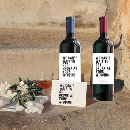 24 Pcs Funny Engagement Wine Label Her, Engagement Party Decorations Gifts for Engaged Couple Wine Bottle Stickers, Pairs Well with Getting Engaged Wine Bottle Labels.