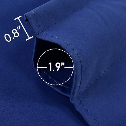 Navy Valance for Windows 72x18 Inch Solid Thermal Insulated Blackout Rod Pocket Kitchen Short Curtain Toppers Valance for Bathroom Living Room 1 Panel