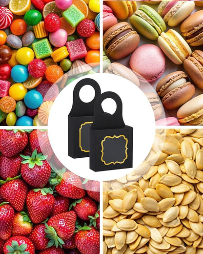 30 Pieces Wine Bottle Box with Window, Hanging Foldable Boxes for Wine, Champagne Bottle Hanger for Gifts, Empty Wine Bottles Favor for Candy Truffles Chocolate Cookies