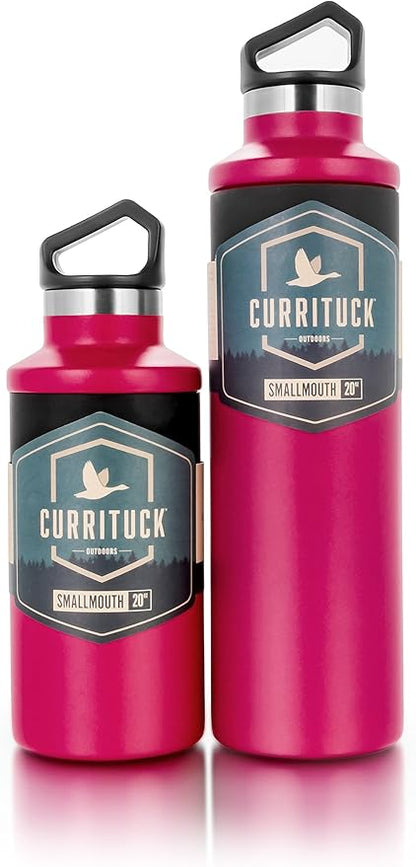 Camco Currituck Standard Mouth Raspberry Pink 12 oz. Water Bottle - BPA Free, Keeps Drink's Temperature For Hours, Great for Outdoor Activities (51936)