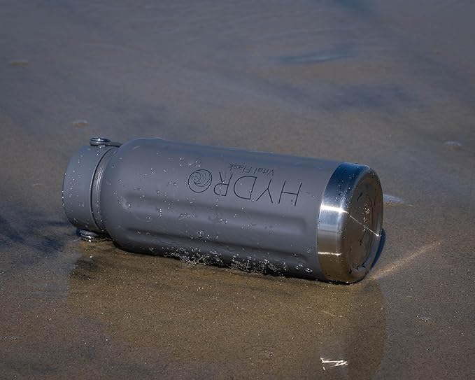 32 oz Insulated Water Bottles with Handle, Stainless Steel Water Bottle, Leak Proof Metal Water Bottle, Resuable Thermos BPA Free Flask, Gray 25oz | 32oz