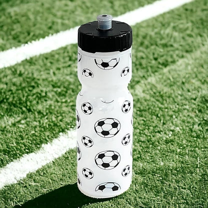 50 Strong Kids Water Bottle | 22 oz. BPA- Free Sports Squeeze Water Bottles with Pull Top Cap |Perfect Water Bottle for School | Reusable & Durable for Boys & Girls | Made in USA (Soccer)