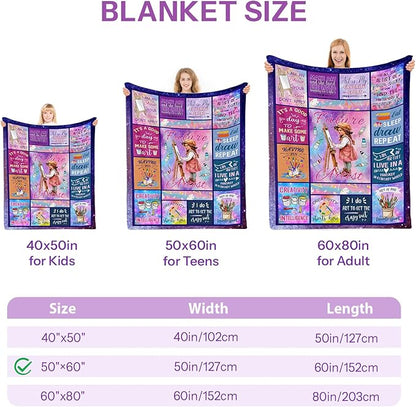 Artist Gifts Blanket, Gifts for Artists, Art Gifts for Women, Art Teacher Gifts, Birthday Gift for Art Lovers, Gifts for Artists Women, Artist Gifts, Painting Blanket 50x60 in