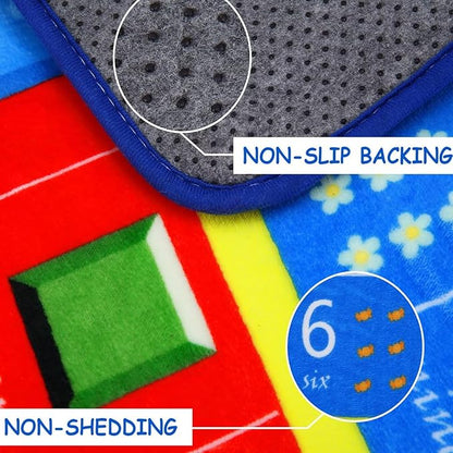 Kids Rug 5x7 Kids Room Rugs for Bedroom Carpet Kids Educational Rug Extra Large Soft Crawling Play Mat for Children Toddlers Classroom Playroom Alphabet Nursery Area Rug