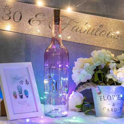 30th Birthday Decoration Sash for Women 30 & Fabulous,30th Birthday Decorations for Her Birthday Party Gift Decorations Favors (30th Birthday Sash)