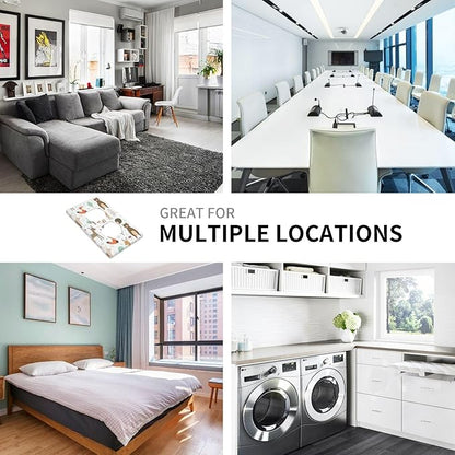 Cartoon Animal Deer Bear Fox Light Switch Cover Decorative Duplex Electrical Outlet Plastic Wall Plate Outlet Cover for Women Girls Bedroom Kitchen Living Room Decor 4.5 * 2.76