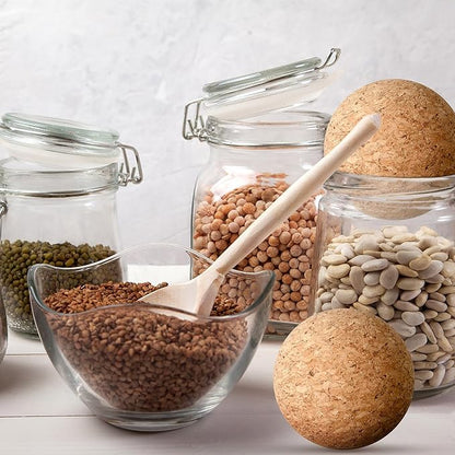 2 Pieces Wine Cork Ball Wooden Cork Ball Stopper for Wine Decanter Carafe Bottle Replacement (2.8 Inch/ 7 cm)