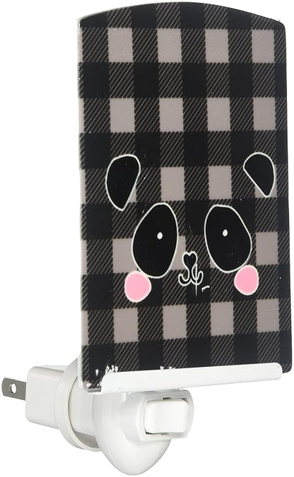 Caroline's Treasures BB7036CNL Panda Bear Face Ceramic Night Light Compact, UL-Certified, Ideal for Bedroom, Bathroom, Nursery, Hallway, Kitchen, 6x4x3, Multicolor