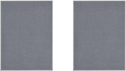 Machine Washable Modern Solid Design Non-Slip Rubberback 2x3 Pack of 2 Traditional Area Rug for Entryway, Bedroom, Kitchen, Bathroom, 2'3" x 3' - Pack of 2, Gray