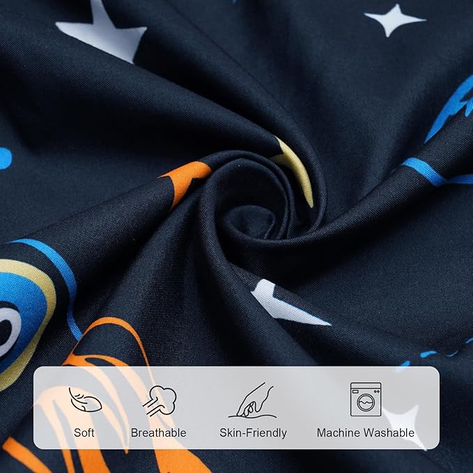 3 Pack Fitted Crib Sheets, Ultra Soft Breathable Comfortable Baby Sheet Set for Boys Girls Neutral, 28x52 Inch Fits Standard Crib and Toddler Mattresses, Space