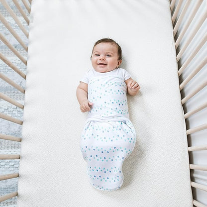 aden + anais, Cotton Knit Baby Wrap, Newborn Wearable Swaddle Blanket, 3 Pack, Twinkle, 0-3 Months