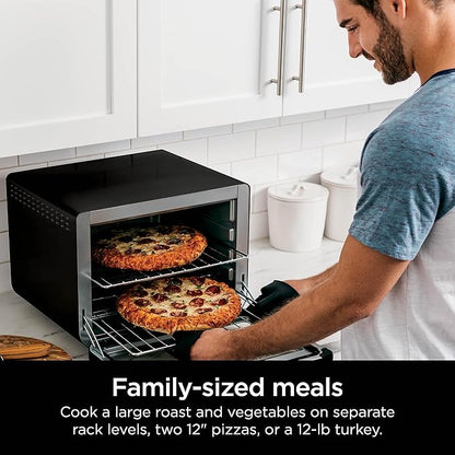 Ninja DT202BK Foodi 8-in-1 XL Pro Air Fry Oven, Large Countertop Convection Oven, Digital Toaster Oven, 1800 Watts, Black, 12 in.