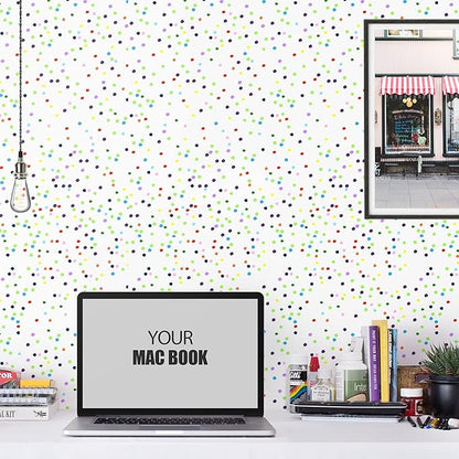 Amaonm Removable 15.8 x 98.4inch Wall Decals DIY Wallpaper Wall Stickers Murals Decor for Kids Babys Girls Bedroom Teens Nursery Living Room Door Desk Decoration (Dot)