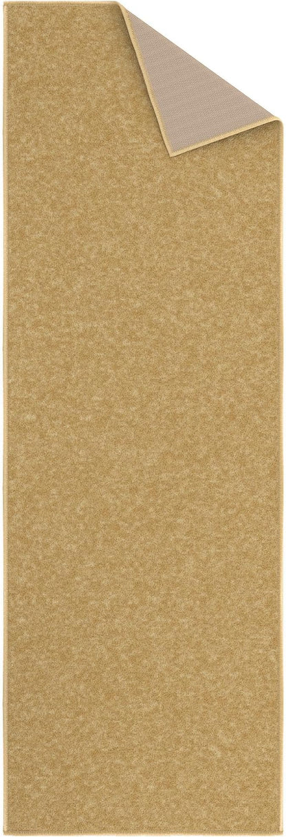 Machine Washable Modern Solid Design Non-Slip Rubberback 2x5 Traditional Runner Rug for Hallway, Kitchen, Bedroom, Entryway, 20" x 59", Beige